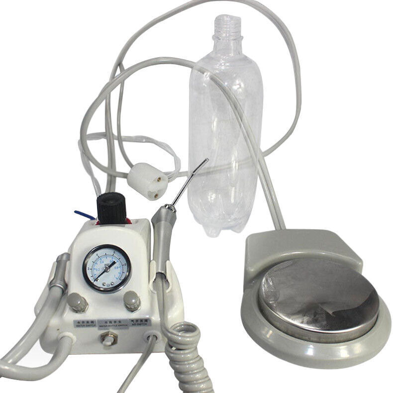 2/4 Holes Portable Dental Turbine Unit Work for Air Compressor & 3 Way Syringe
