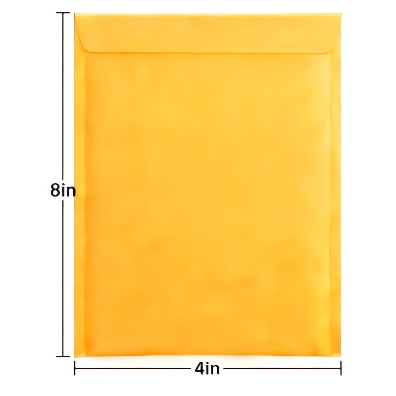 4×8″ Self Seal Kraft Bubble Mailers Padded Envelopes Yellow Shipping Bags