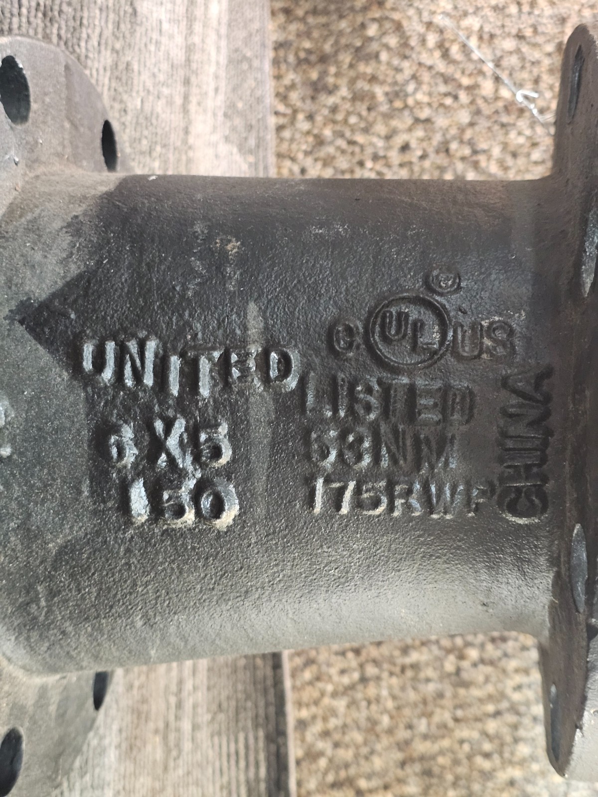 United 6in x 5in Concentric Reducer 150LB Duct Iron Flanged Pipe Fitting 250WWP