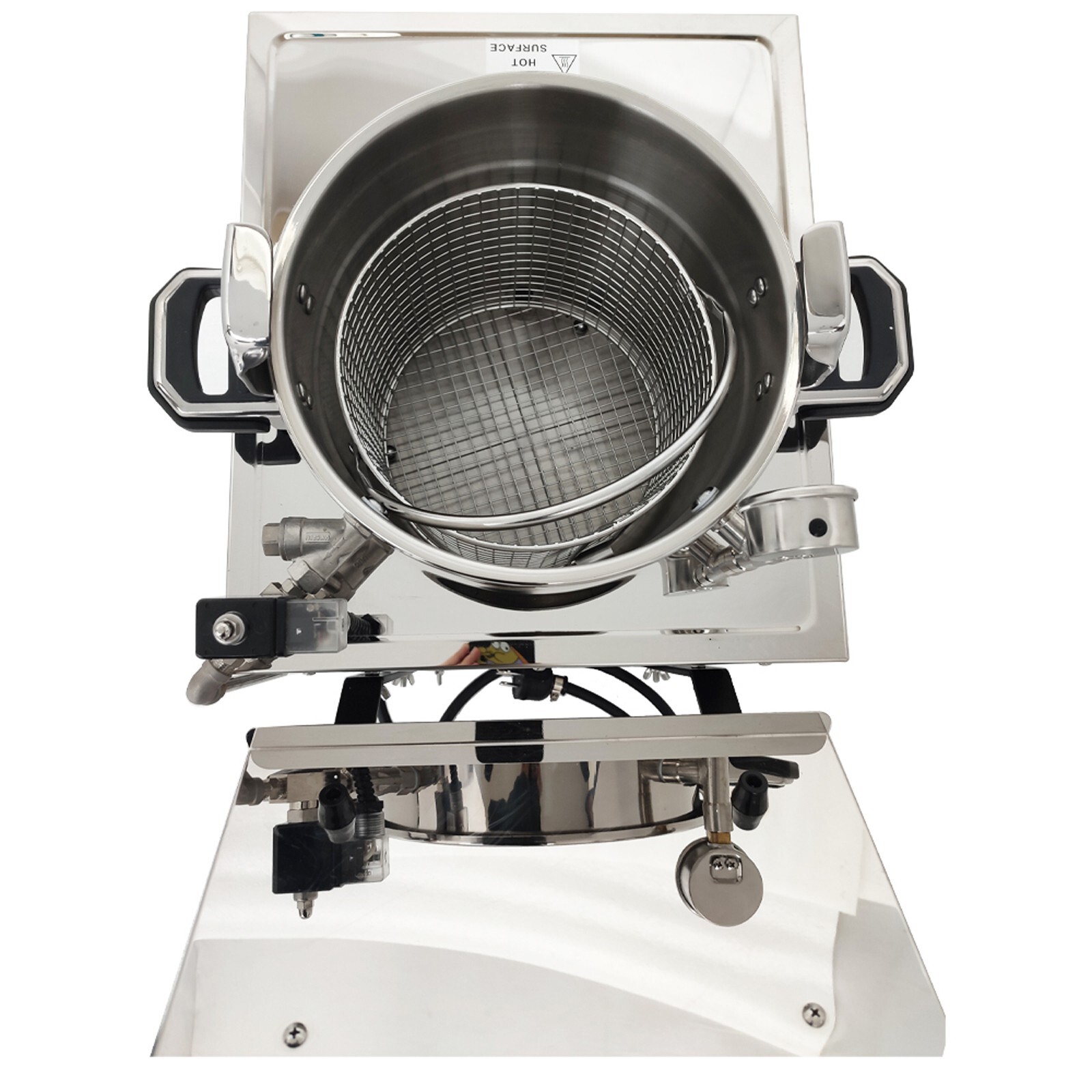 110V Countertop 16L Electric Chicken Stove Multi-purpose Pressure Fryer 25A