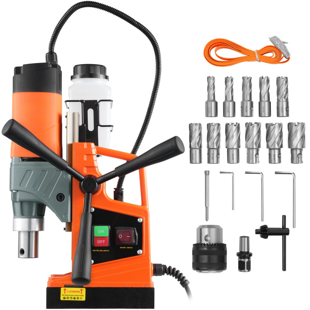 1450W Magnetic Drill, 1.57″ Drilling Diameter, 850 RPM Portable Mag Drill Press