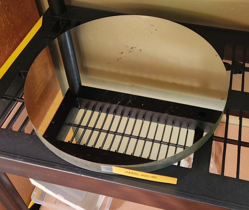 Huge Front Surface Mirror 16″d x 1-1/4t from Jones & Lamson optical comparator