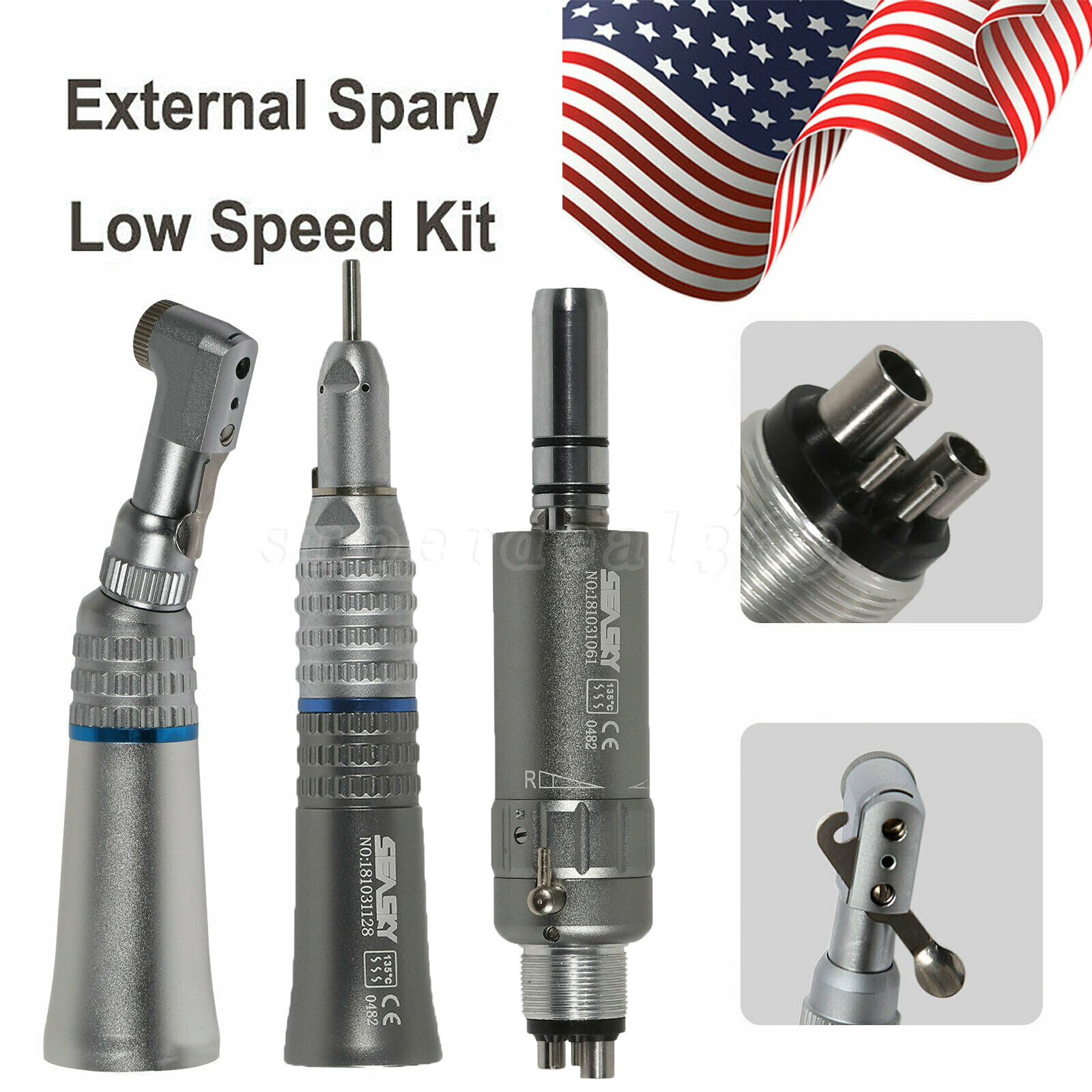 NSK type dental low slow speed handpiece contra angle straight motor 2/4holes us