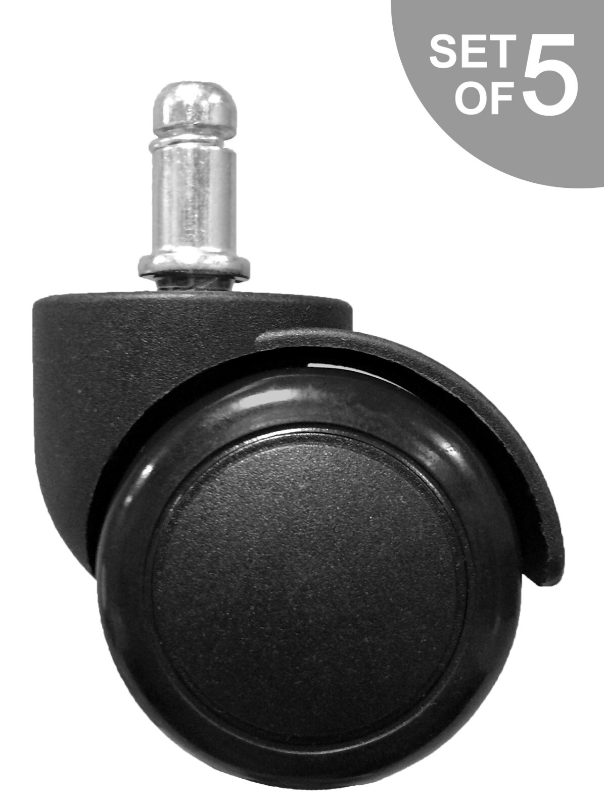 2″ Replacement Hard Floor Office Chair Caster – Set of 5 – S2986