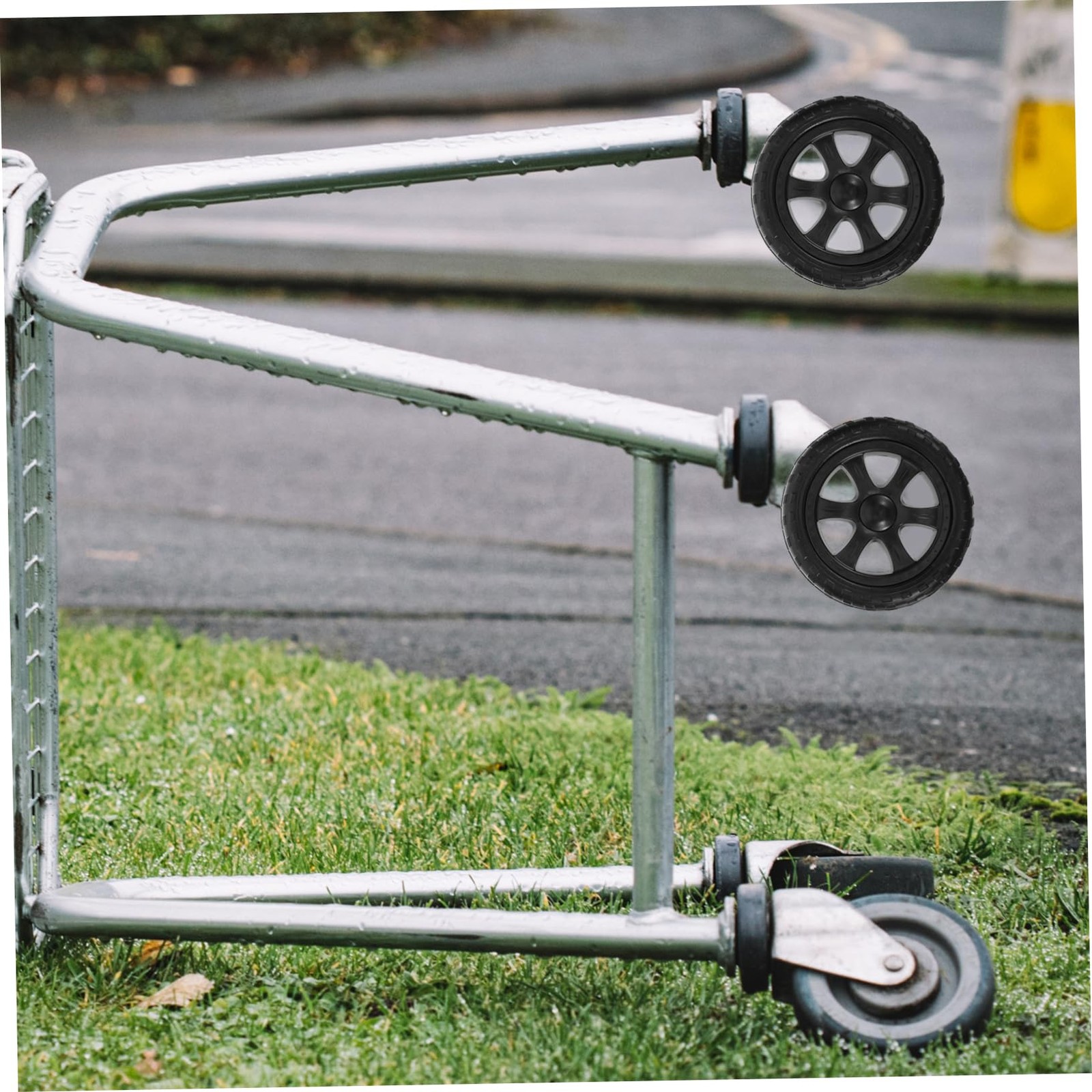 Replacement Grocery Cart Wheels 6.69 Inch Folding Shopping Trolley 2 PCS