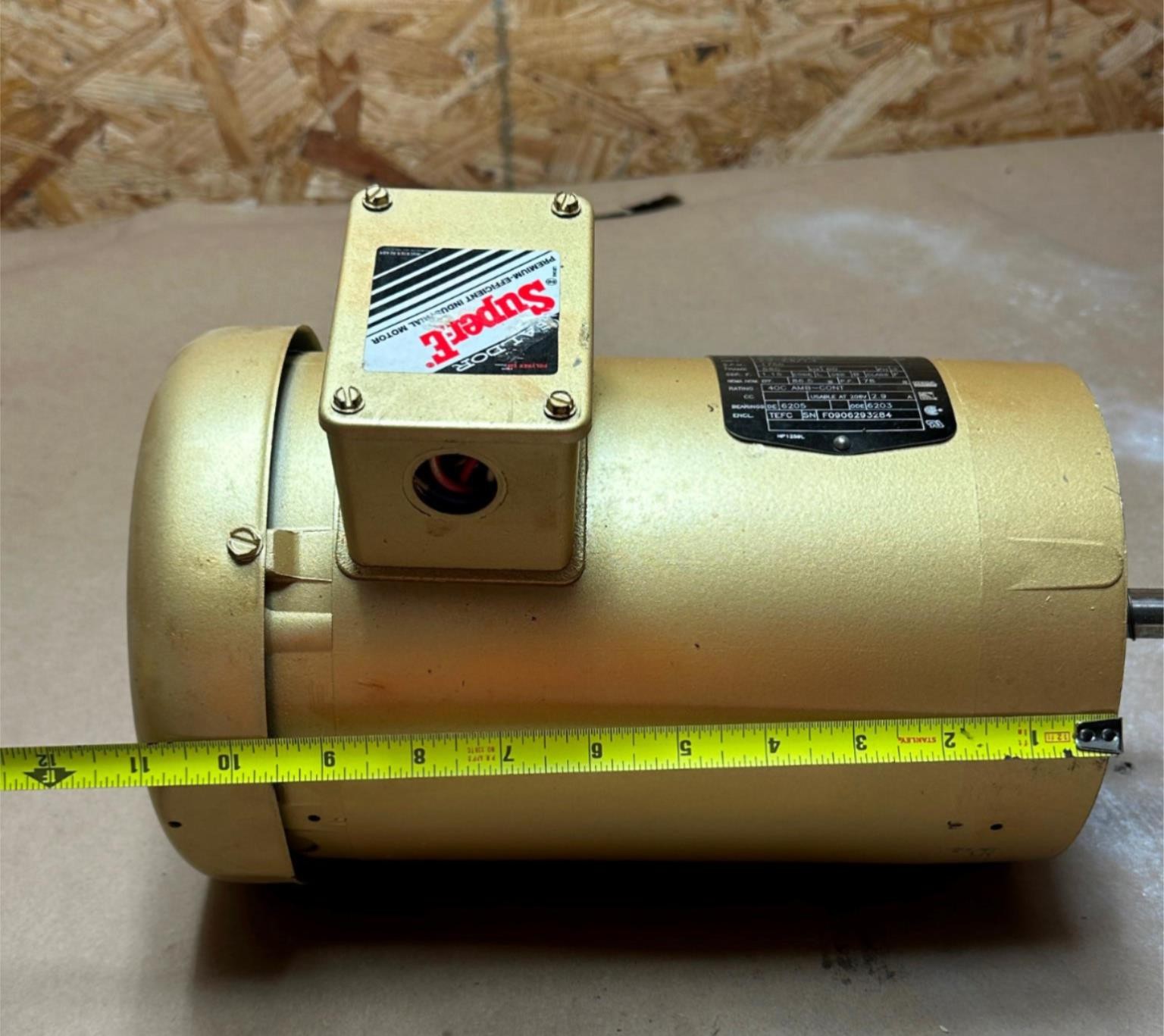 New Baldor Super-E Motor VEM3546 1HP 208-230/460V, 2.9-2.8/1/4A 1750RPM 56C 3PH