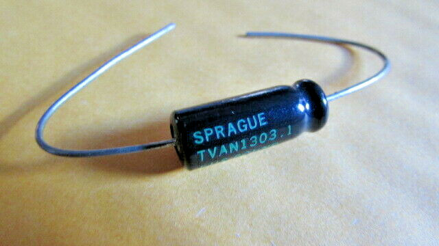 5uF 50VNP 5uF 50V Sprague TVAN1303.1 Axial Capacitor 85*C 185*F USA Qty: 1 piece
