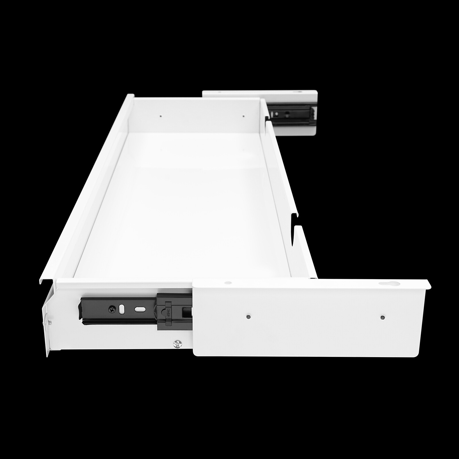 33in White Space Saver Sliding Under Desk Storage Drawer Pull-out Drawer White.