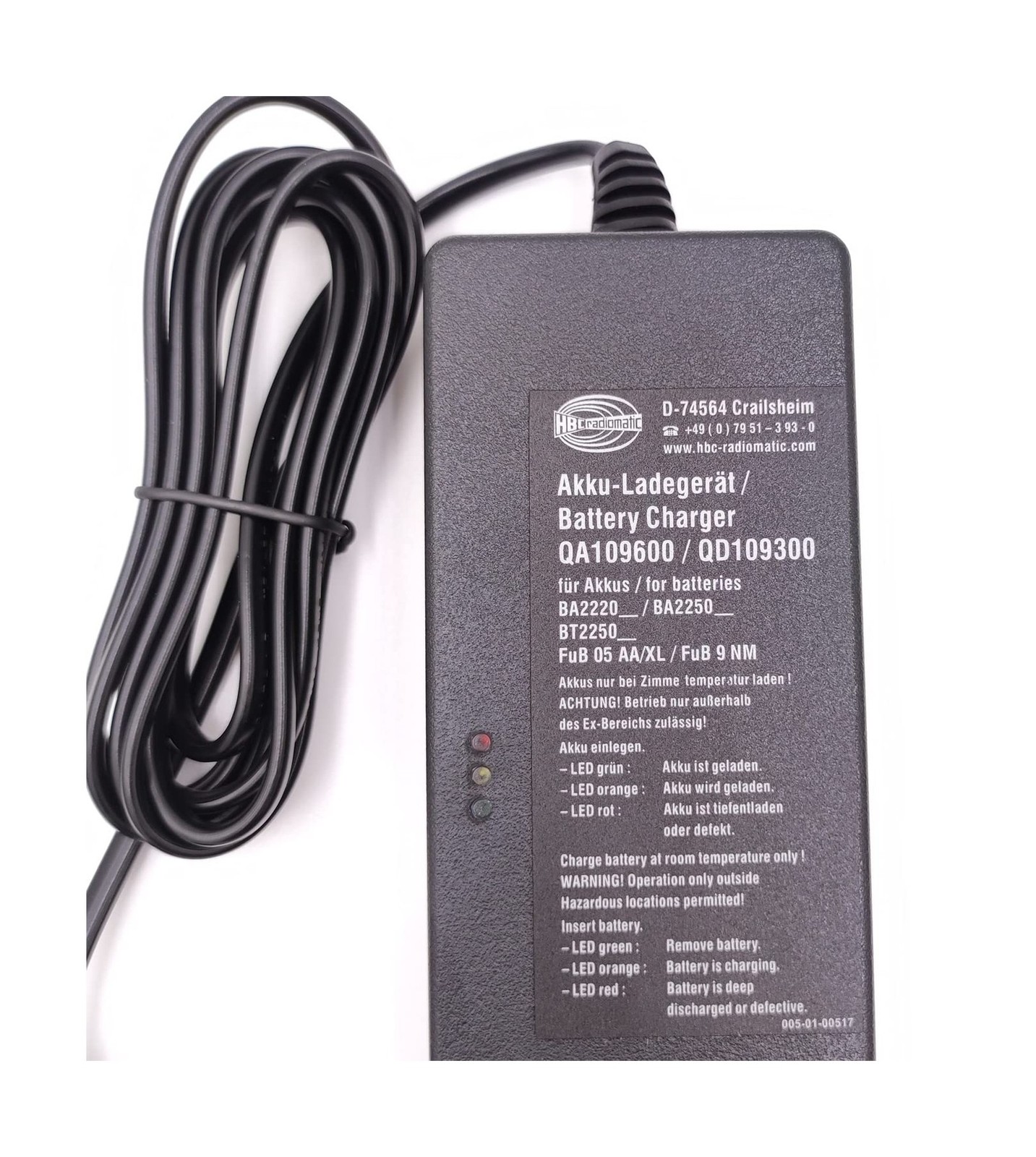 DC 10-30V QA109600 QD109300 Remote Battery Charger for HBC Radiomatic BA22503…