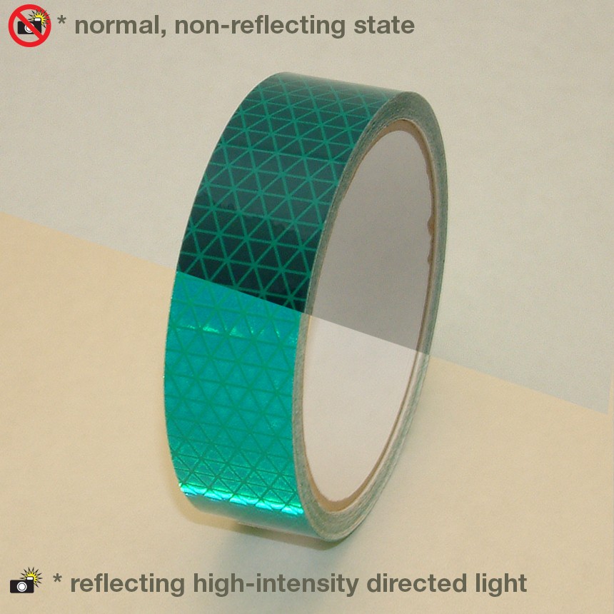 Oralite Microprismatic Conspicuity Tape (V92-DB-COLORS): 1 in. x 30 ft. (Green)