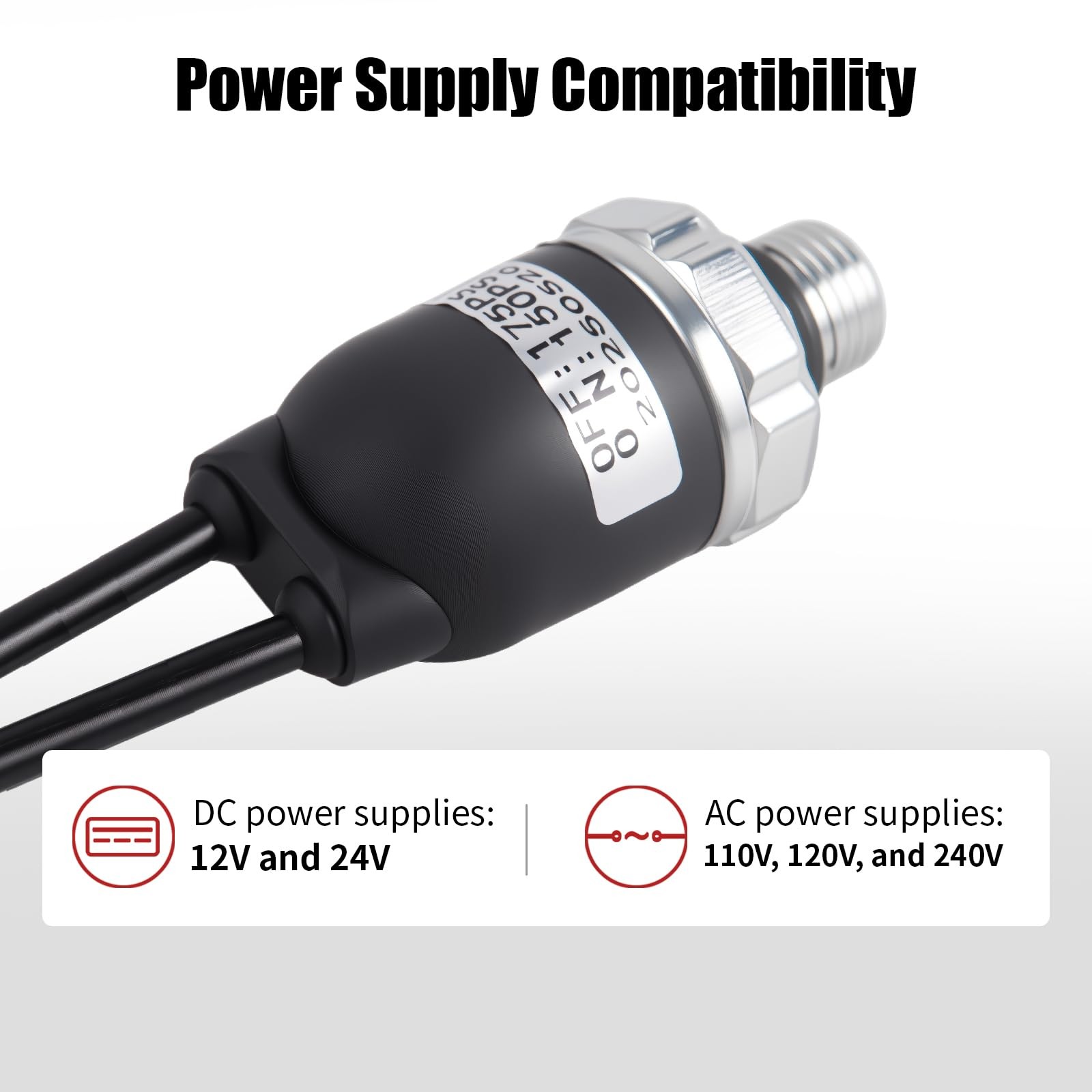 150-175 PSI Air Pressure Switch 1/4 NPT Controller for Air Compressor Tank Su…