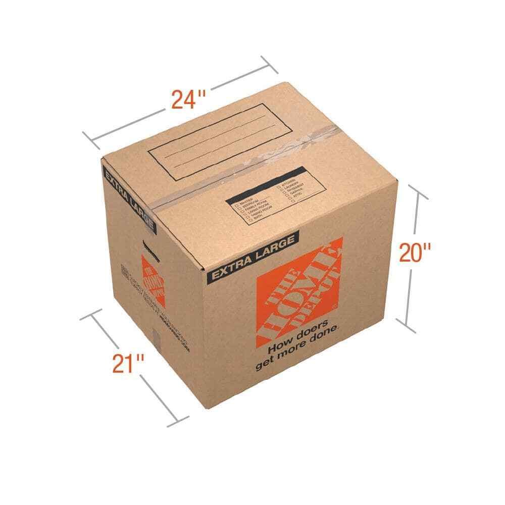 24 L x 20 W x 21 D Extra-Large Moving Boxes, 10-Pack, Durable With Easy-Grip