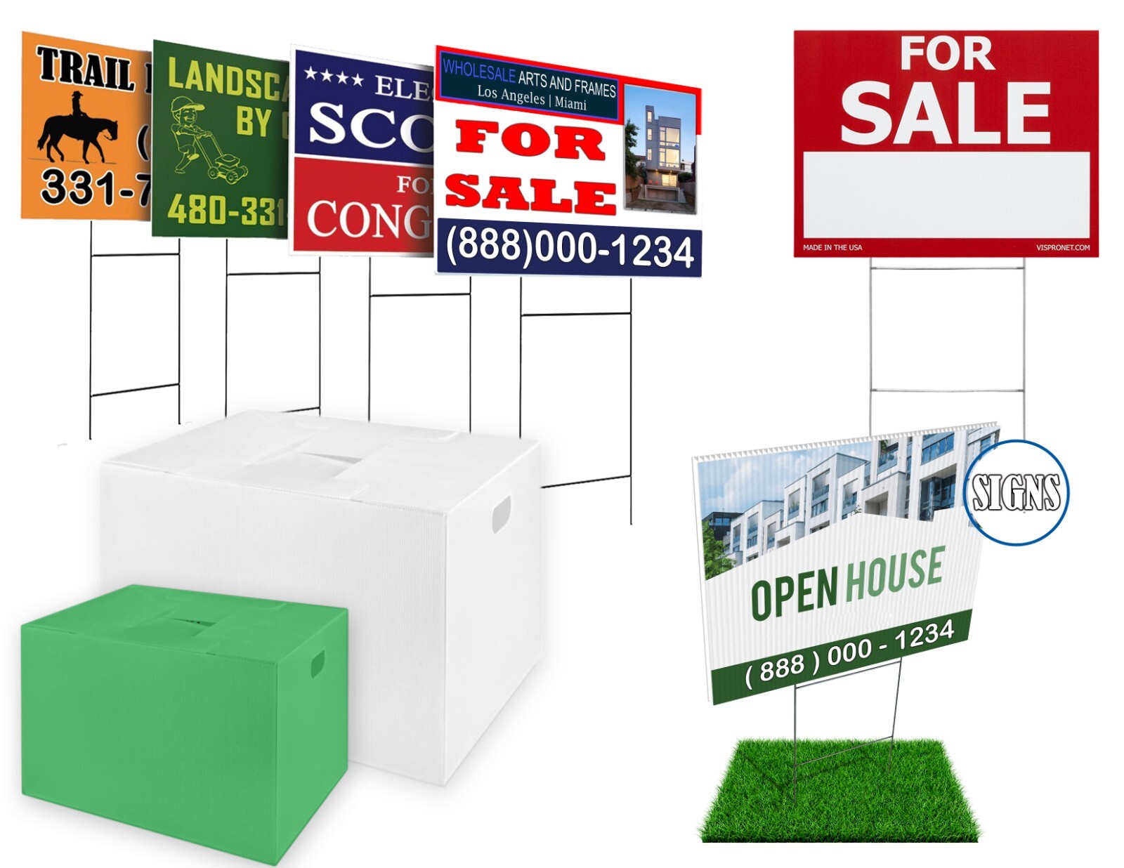 4mm Corrugated Yellow Plastic Sheets 18×24 24×36 24×48 36×36 Coroplast Sign SALE