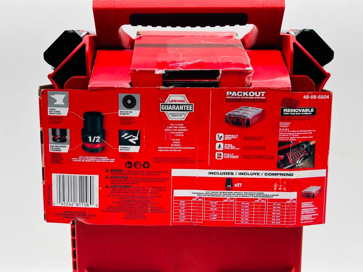 Milwaukee 1/2 in. Drive SAE & Metric Impact Socket Set with PACKOUT 27-Piece