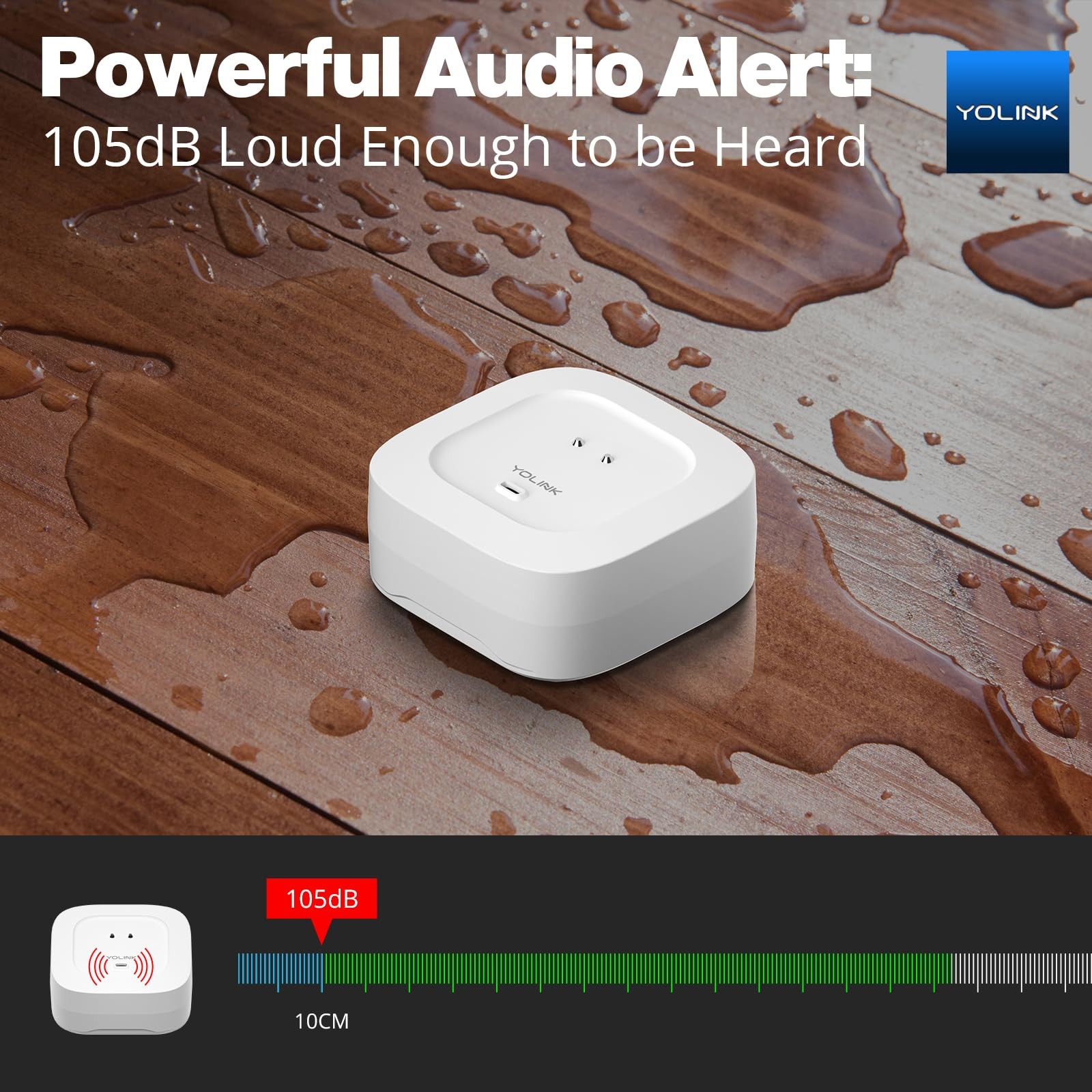Smart Home Starter Kit: SpeakerHub & Water Leak Sensor 4 with 105 dB