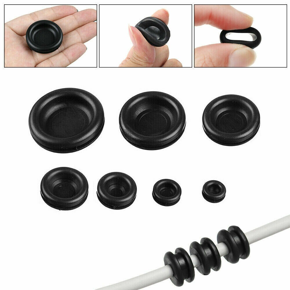 Rubber Grommet Firewall Hole Plug Electrical Wiring Gasket Assortment Kit 170pcs