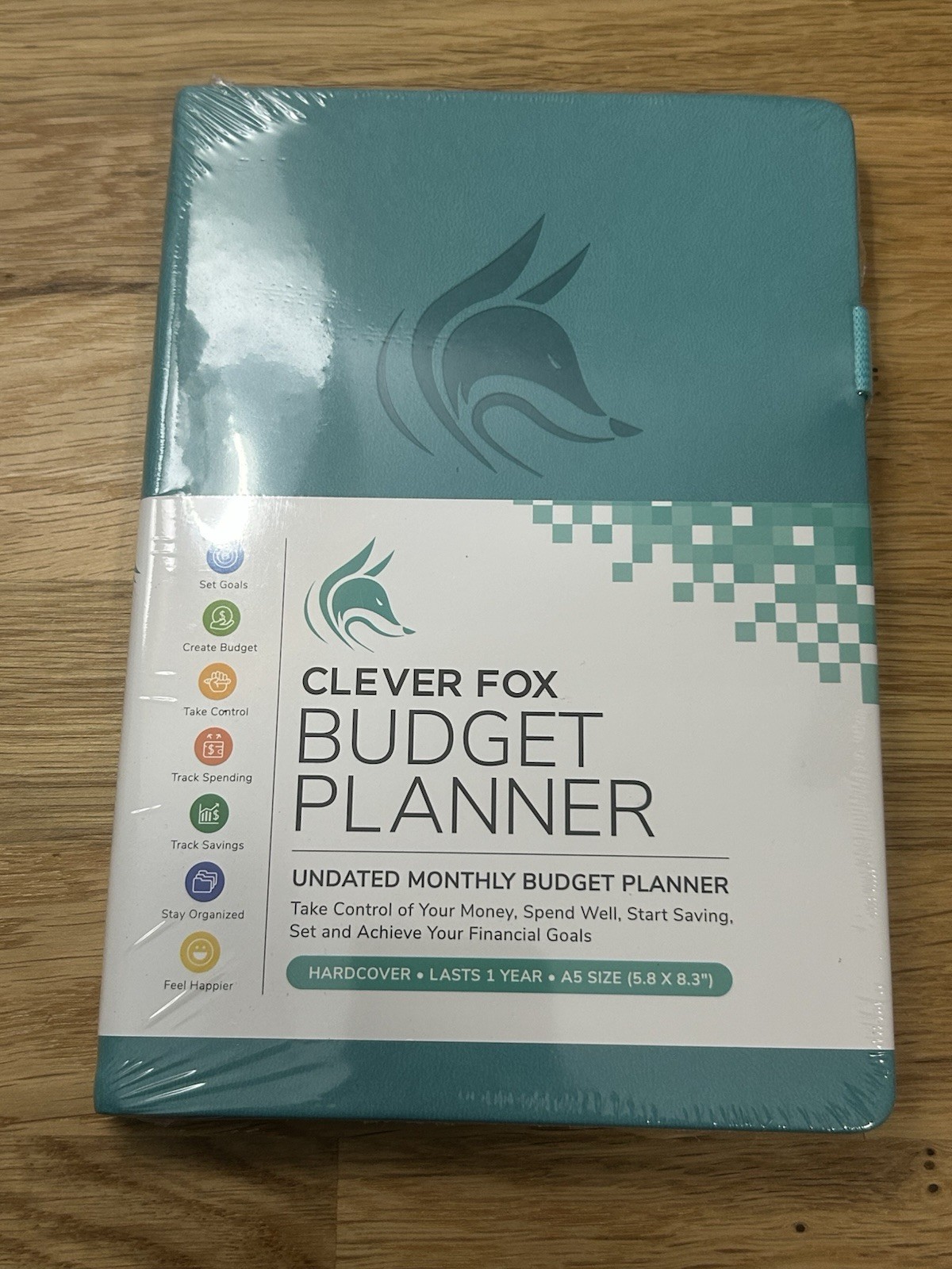 Clever Fox Weekly Planner Undated Goal & Productivity Tracking Green NIB Sealed