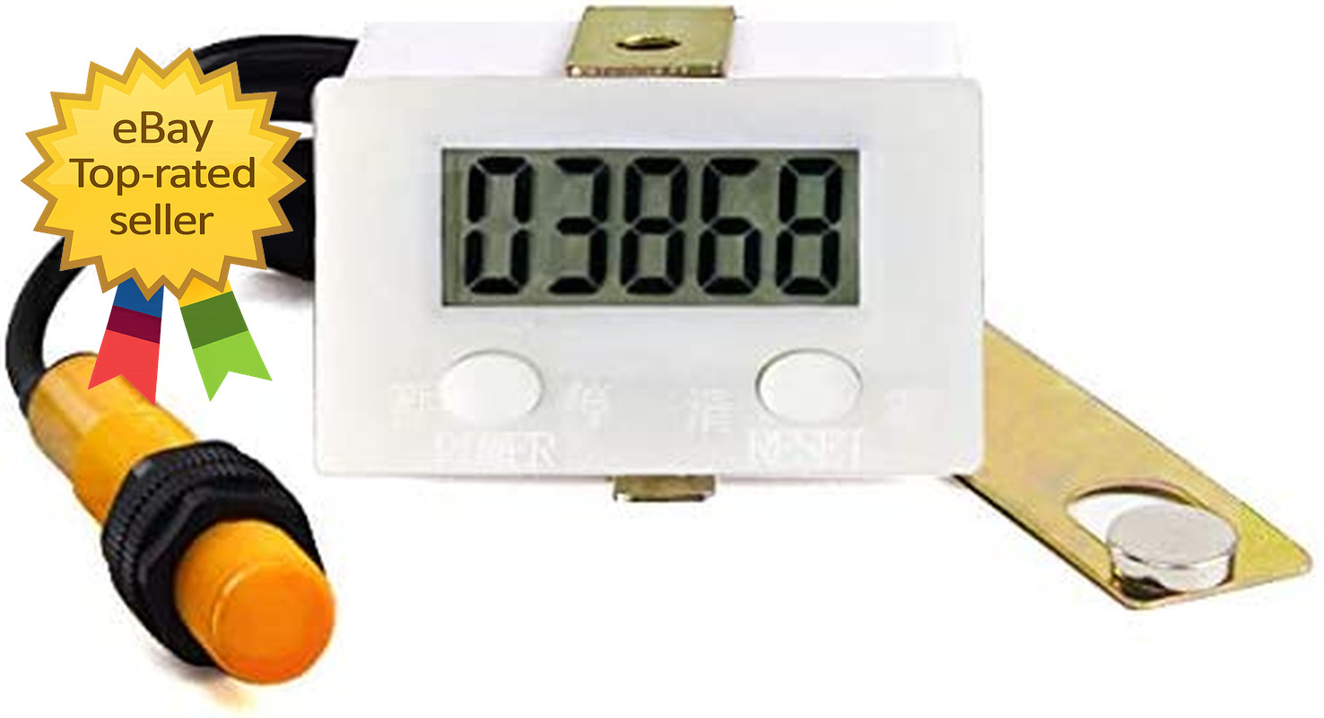 LCD Digital 5 Digit Counter with Proximity Sensor Magnetic Switch 0 to 99999