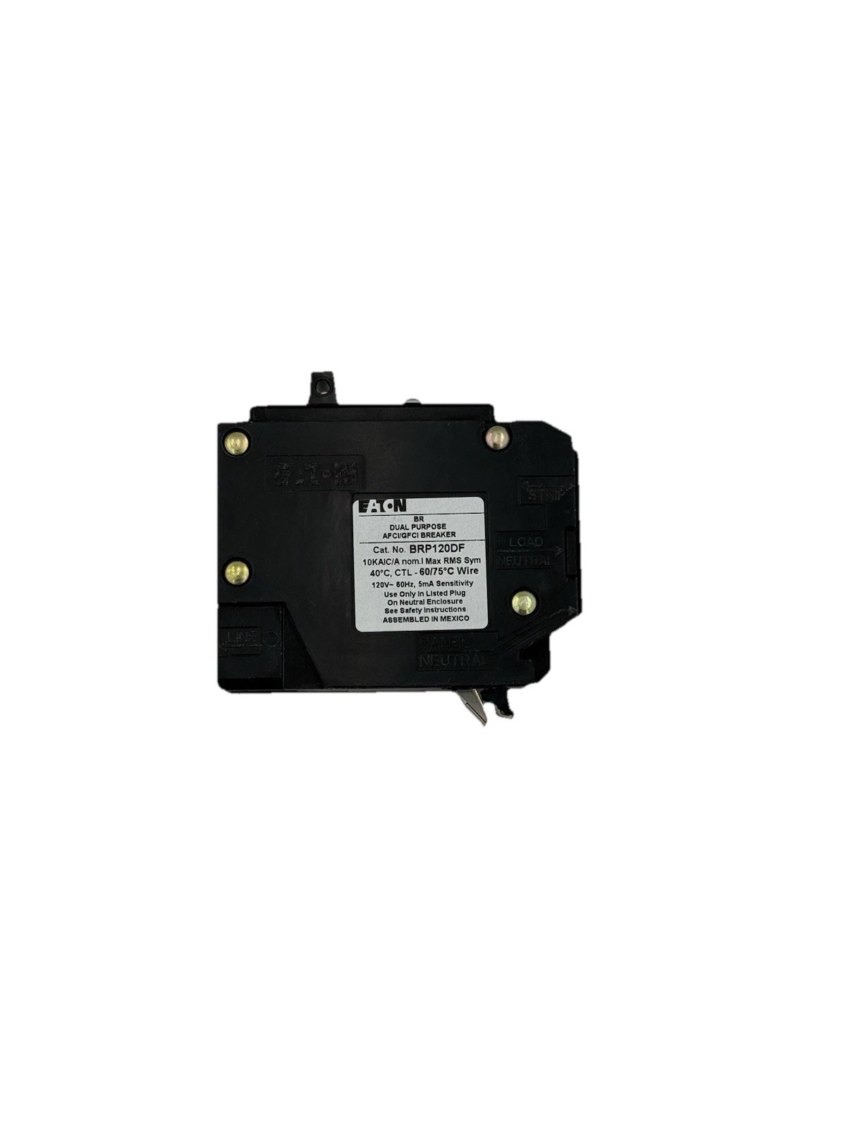 New Eaton BRP120DF – 20 Amp Dual Purpose AFCI GFCI Circuit Breaker 120V