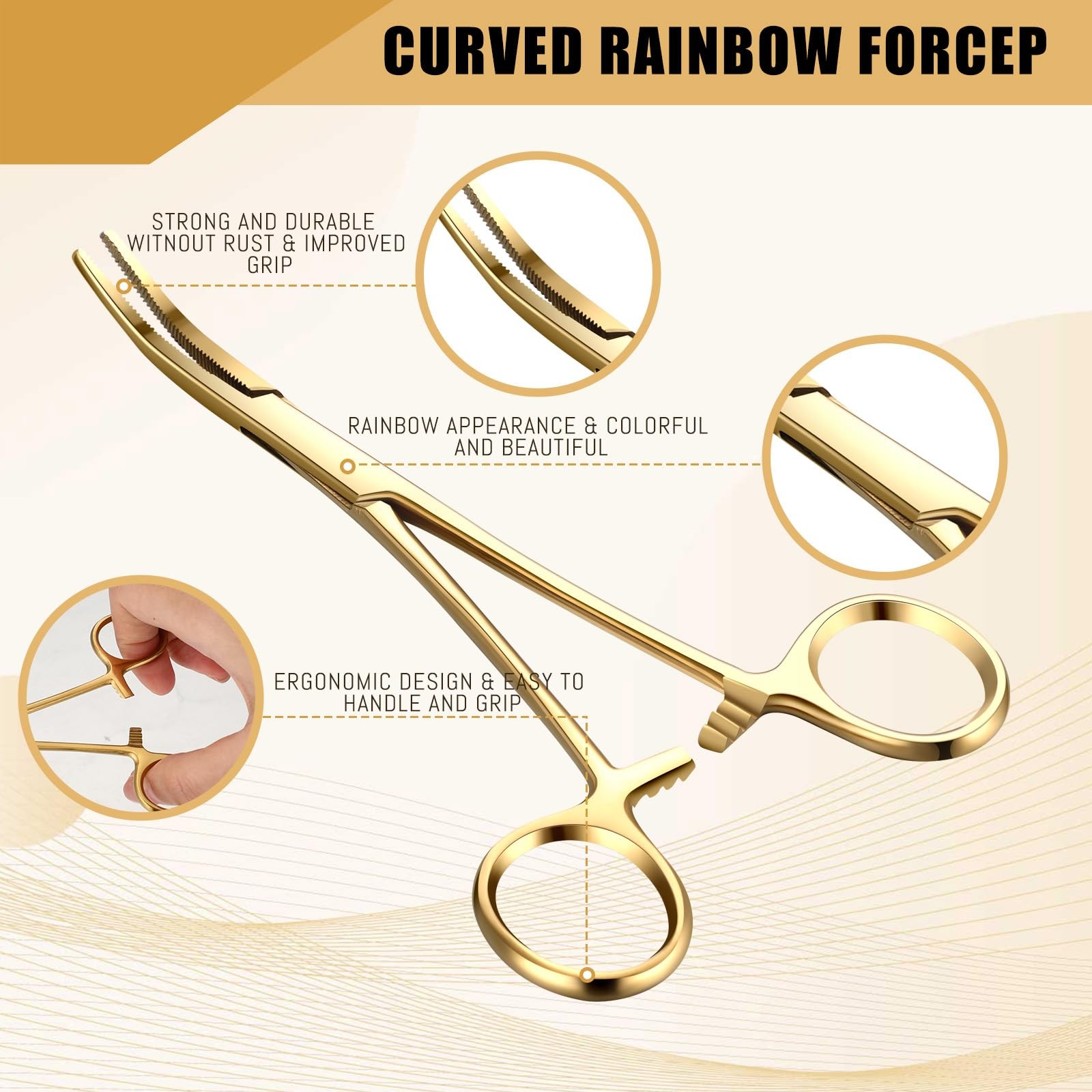 BBTO Hemostat Curved and Straight Hemostat Forceps Piercing Pliers Forceps, S…
