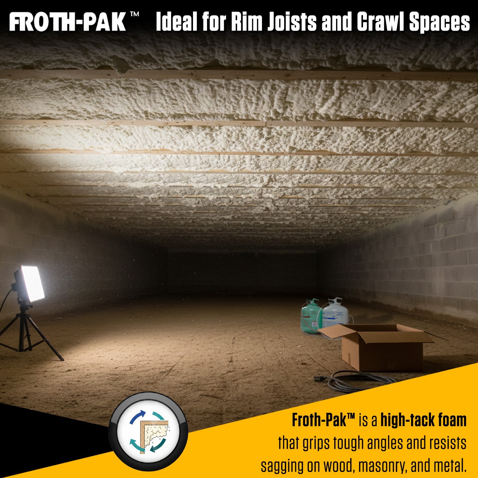 Froth-Pak 630 Spray Foam Insulation Kit, Class A Fire-Rated