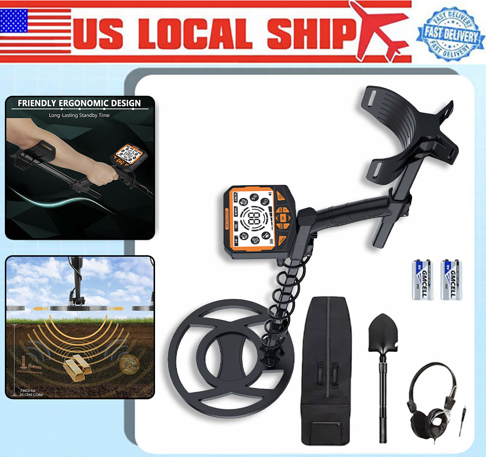 Metal Detector – 5.8KHz,Adjustable Sensitivity,22cm Depth for Coins/Jewelry