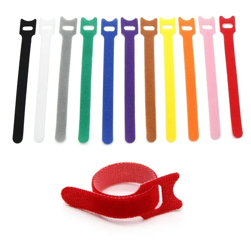 Reusable 10-100Pcs Hook and Loop Cable Ties Fastening Organizer DIY Cord Straps●