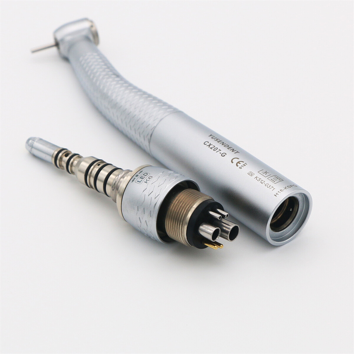 COXO Dental Handpiece Fiber Optic High Speed Turbine LED 6 Pin Coupling Fit KAVO