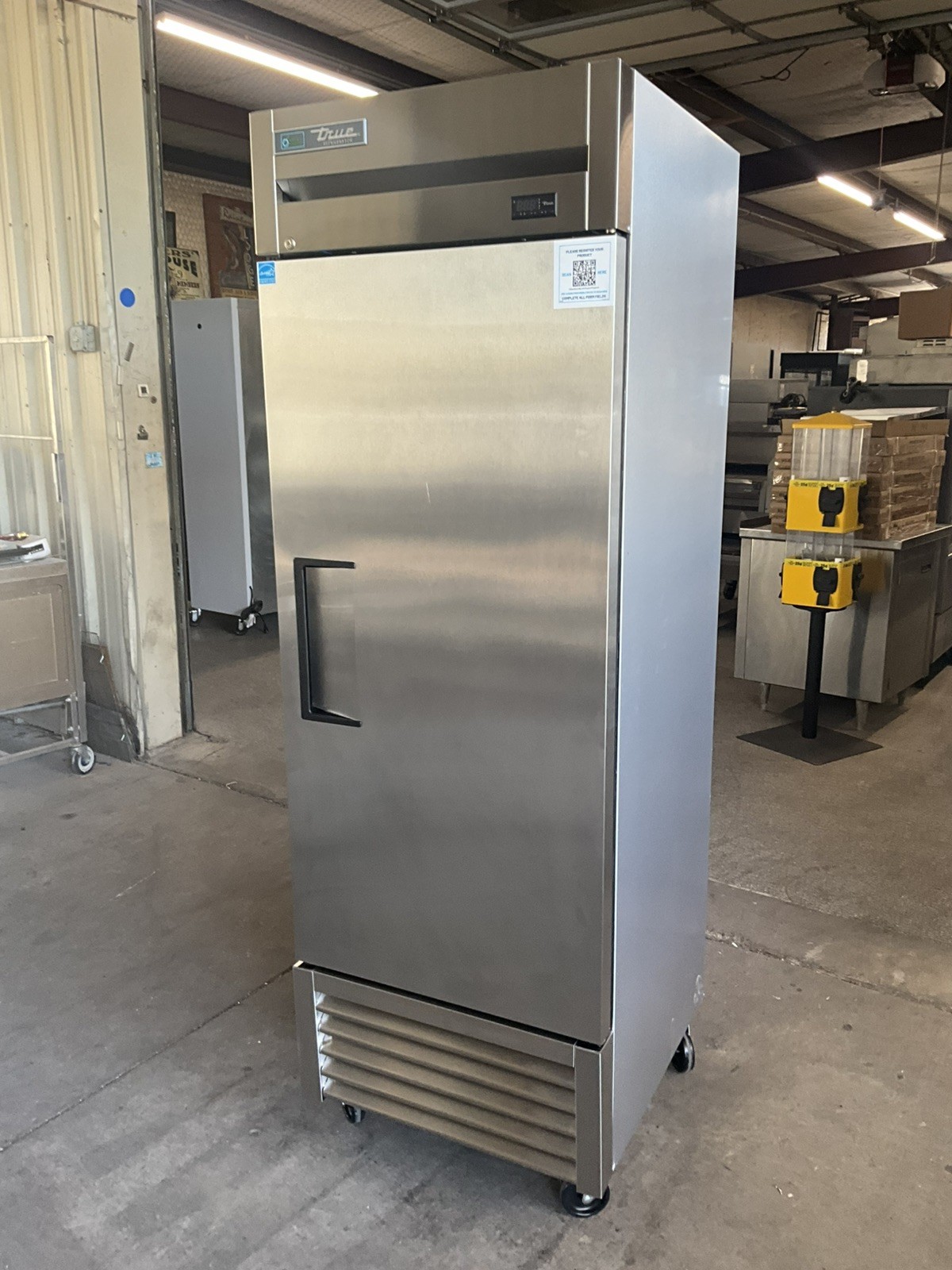 New 2025 True T-23-HC 23cf Single Door Reach In Refrigerator on casters