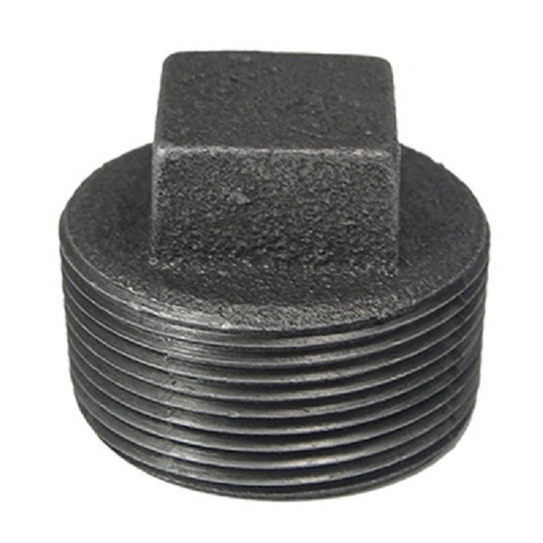 1″ BLACK MALLEABLE IRON PLUG fitting pipe npt