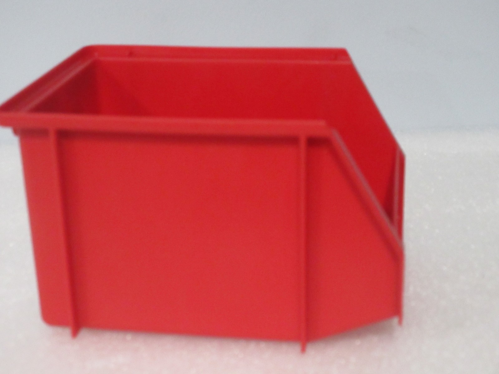 3 pack (3 pieces) Storage Bins Red Plastic Small Parts Container Stack