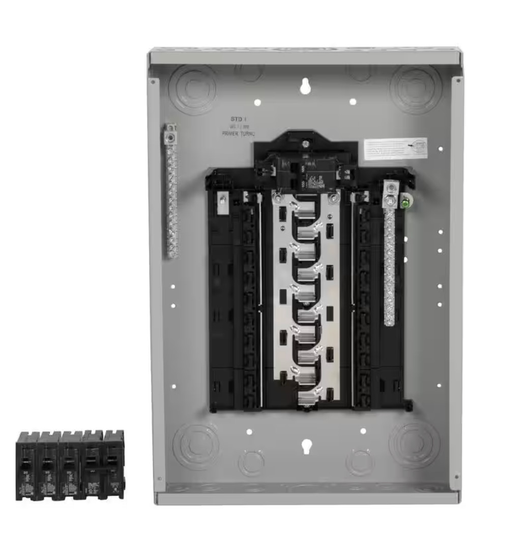 SN Series 100 Amp 20-Space 20-Circuit Main Breaker Plug-On Neutral Load Center
