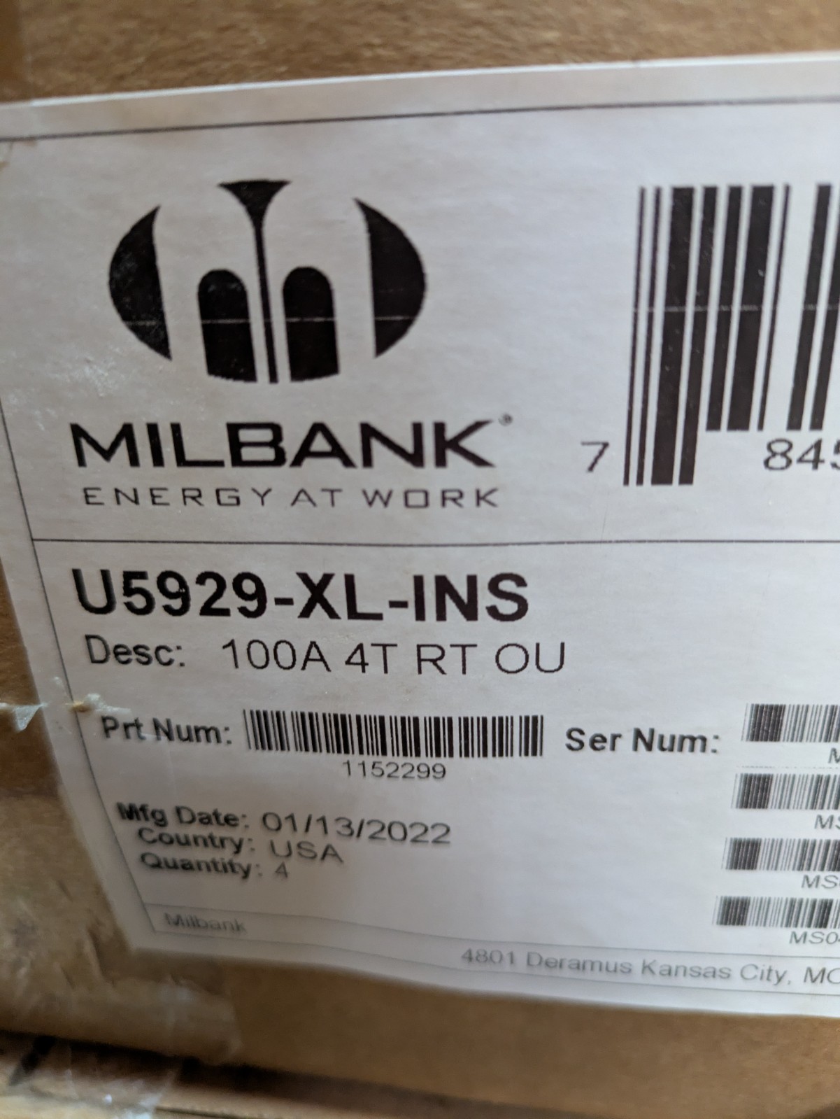 Milbank Meter Socket U5929-XL-INS