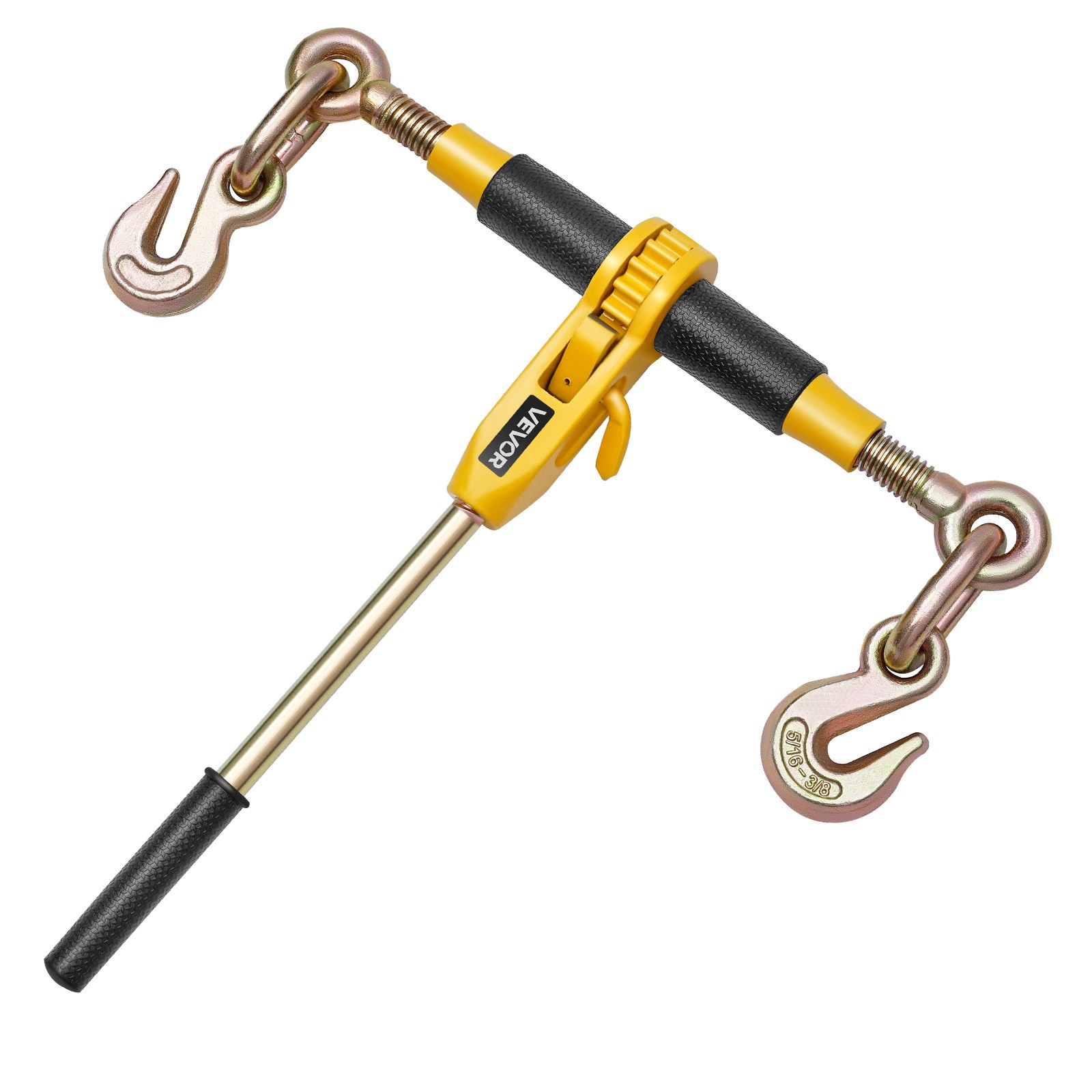VEVOR 4 Pack Ratchet Chain Binder 5/16″-3/8″ G80 Chains Load Binder for Towing