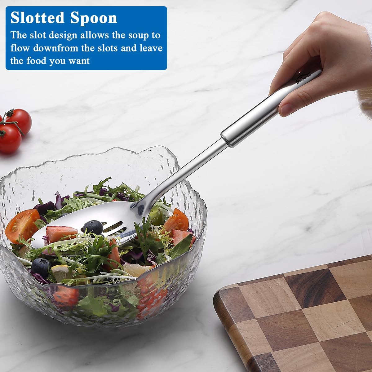 Berglander Kitchen Skimmer 13 Inches (Each Utensil), Stainless Steel Silver