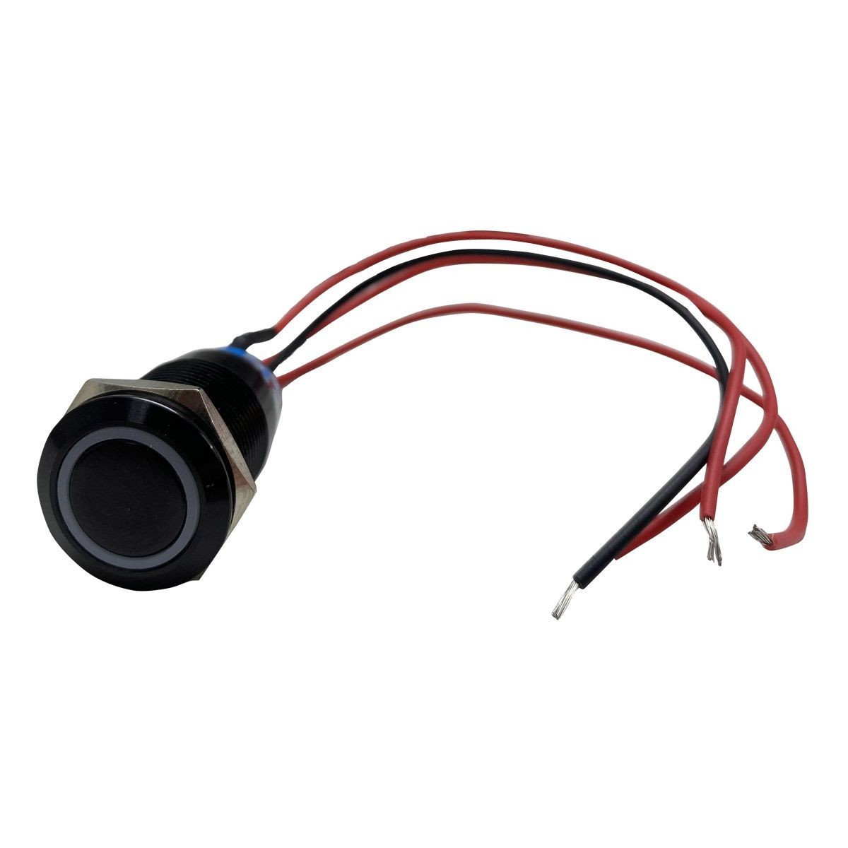 Race Sport 19mm Latching / Momentary Push Button Switch ON-OFF W Green LED 12V