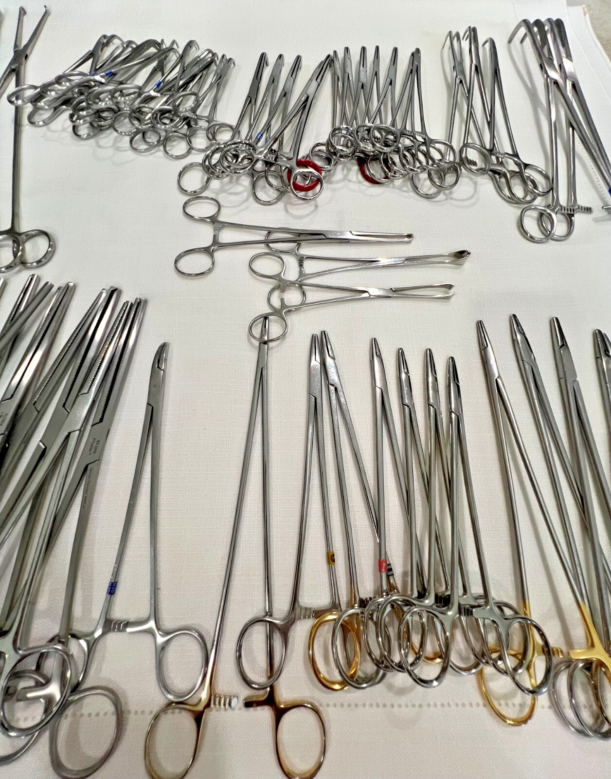 Assorted Lot of 108 Various Brand & Size Of OR Medical Surgical Instruments, S.S