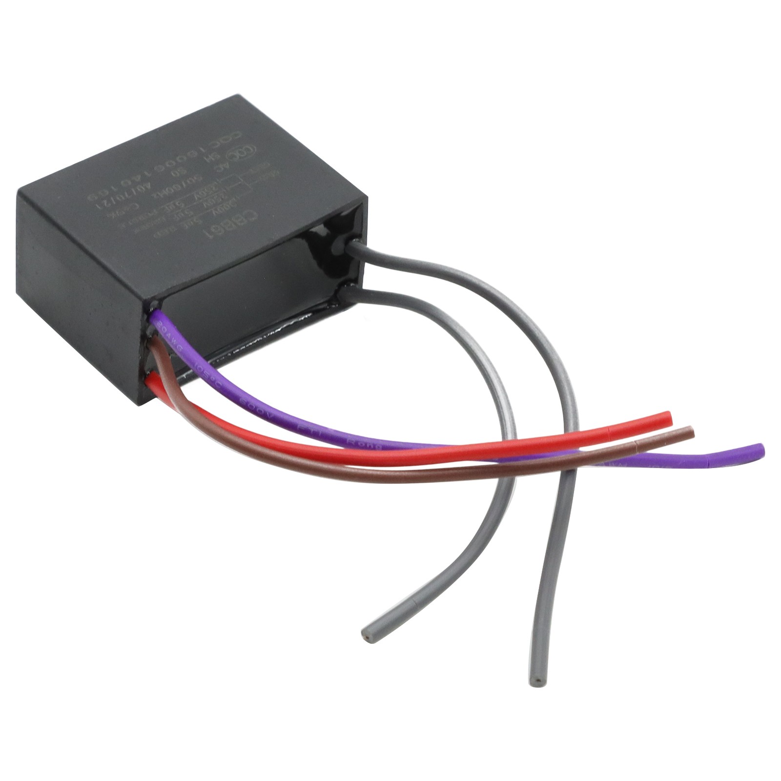 CBB61 Ceiling Fan Capacitor 5 Wire 5+5+5uf 250V-300V AC 50/60 Hz Power Relay