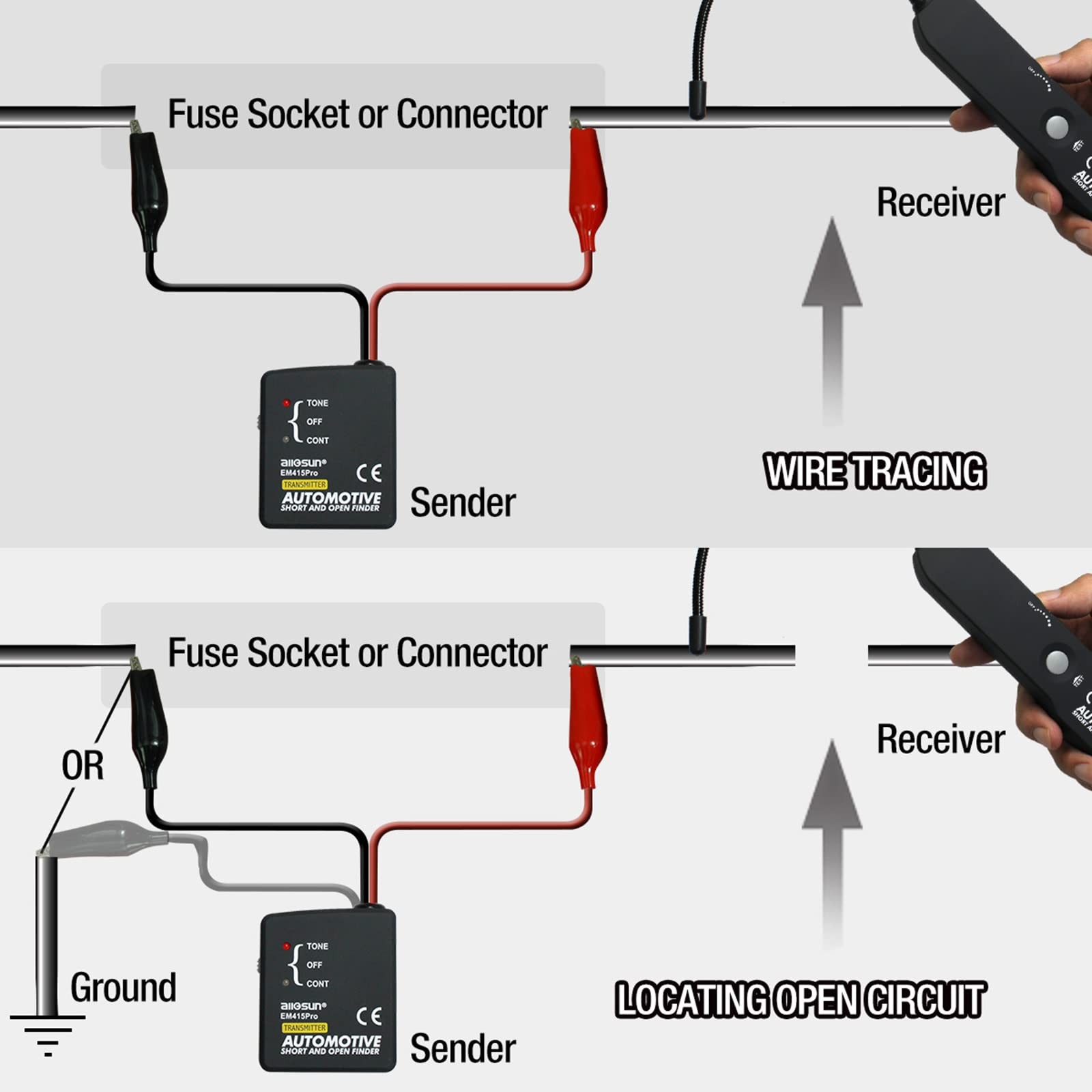 allsun EM415pro Short Open Finder Wire Breaker GK28 Non-Contact Voltage…