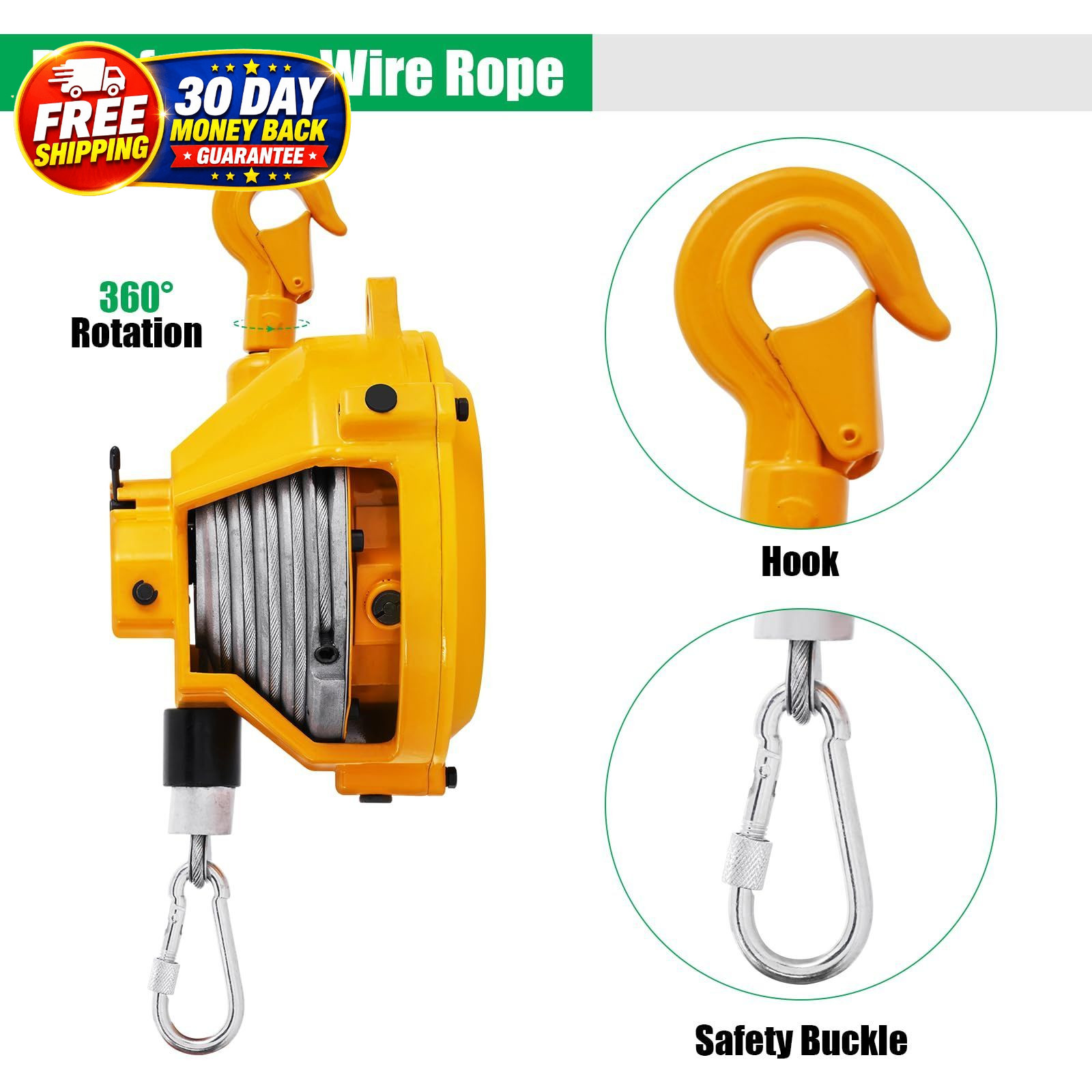 Spring Balancer 15~22kg(33~49lbs) 15~22kg(33~49lbs), Yellow