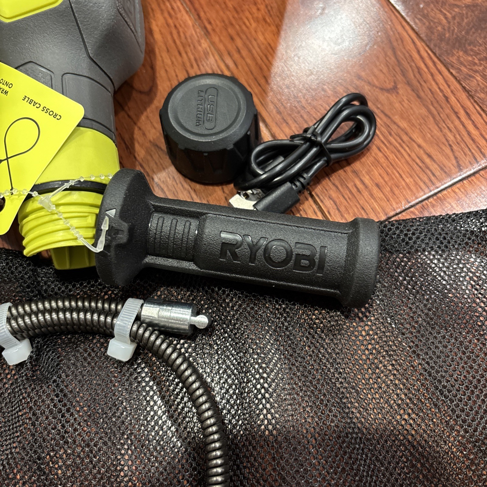 NEW Ryobi Lithium 3’ Drain Auger Kit UsbC 2AH Cordless FVPC55K Full Kit