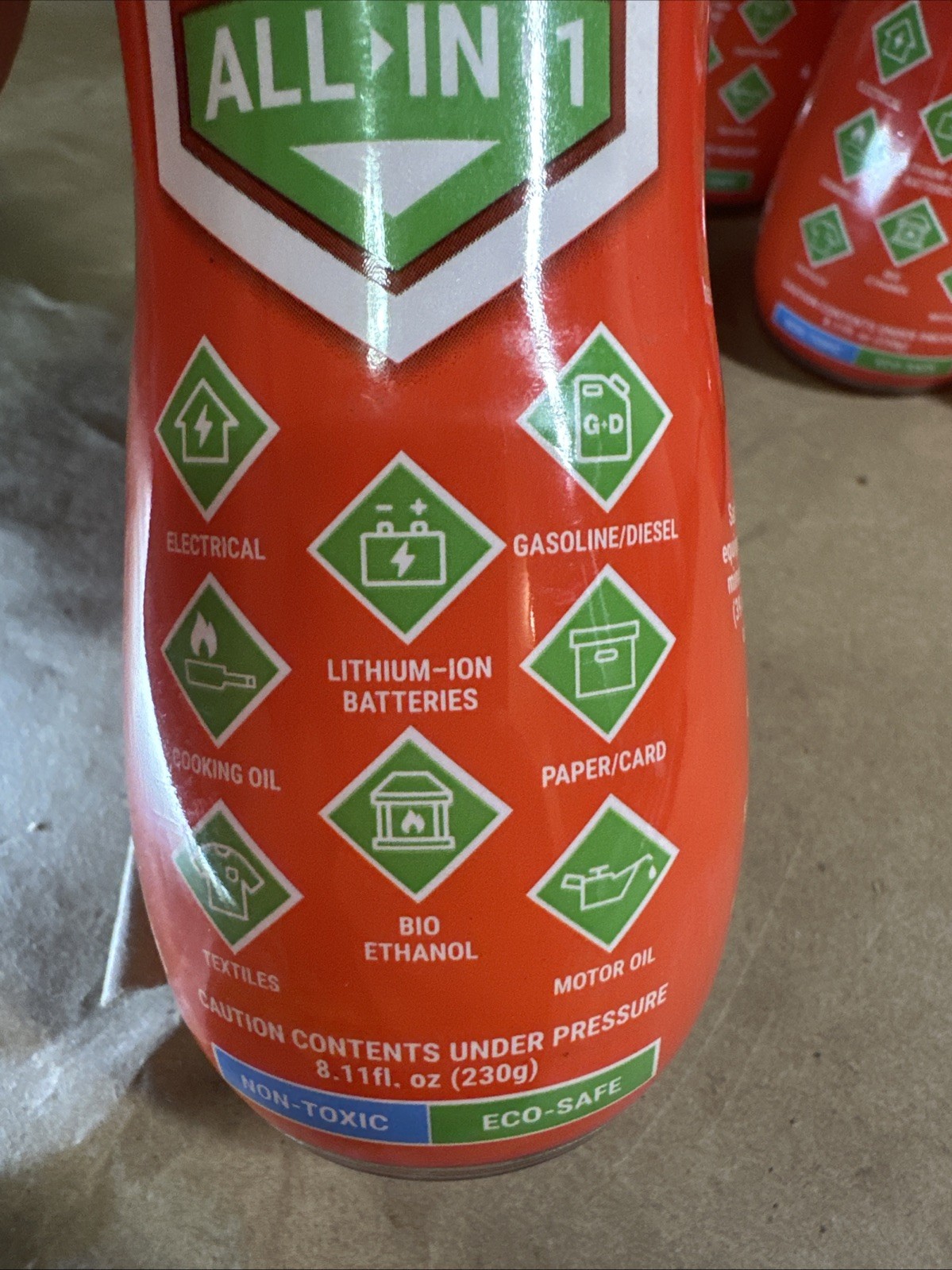 6x LifeSafe StaySafe All-in-1 Portable Fire Extinguisher Spray For Home & Travel