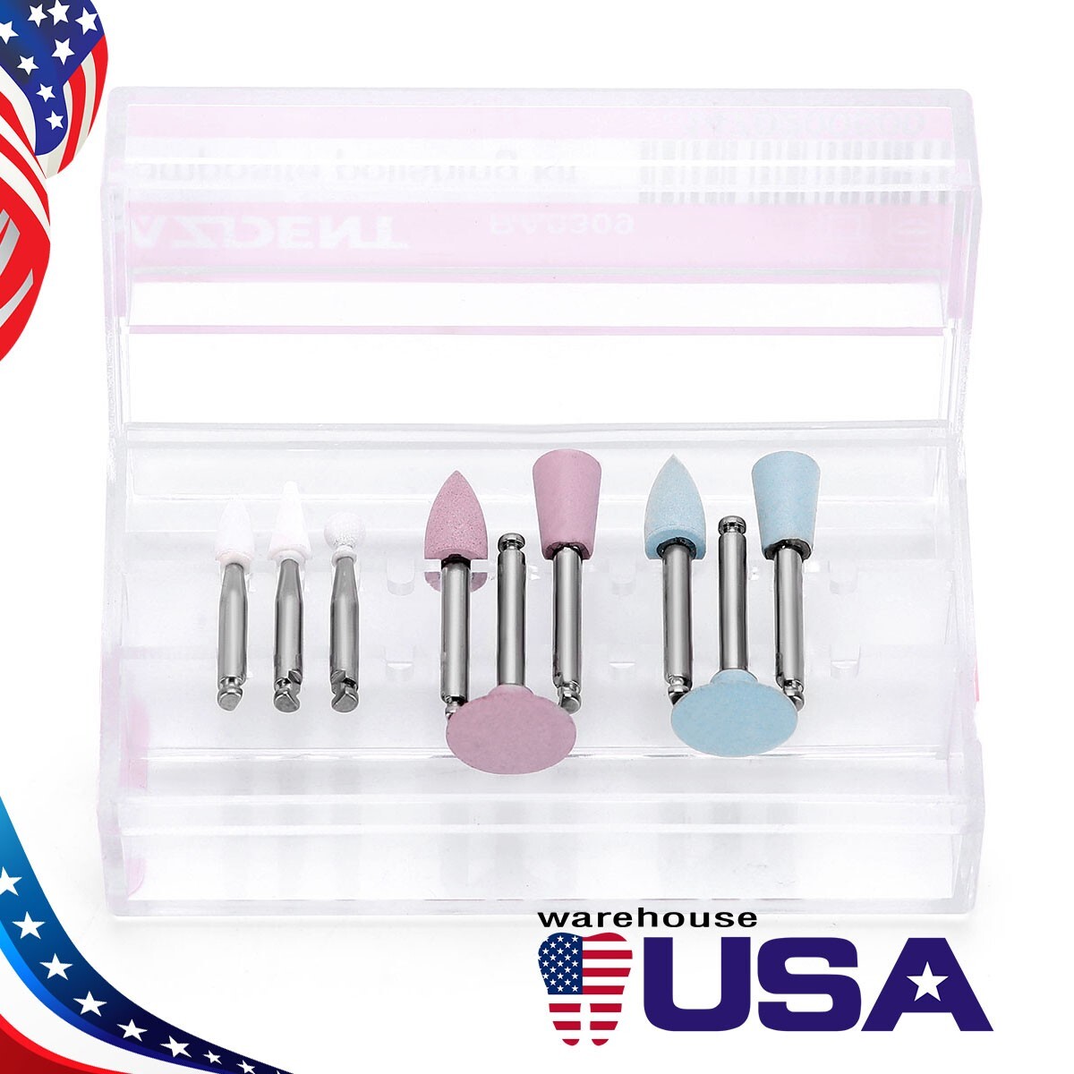 Dental Low Speed Contra Angle 1:1 Handpiece +9Pc Composite Polishing kit RA 0309