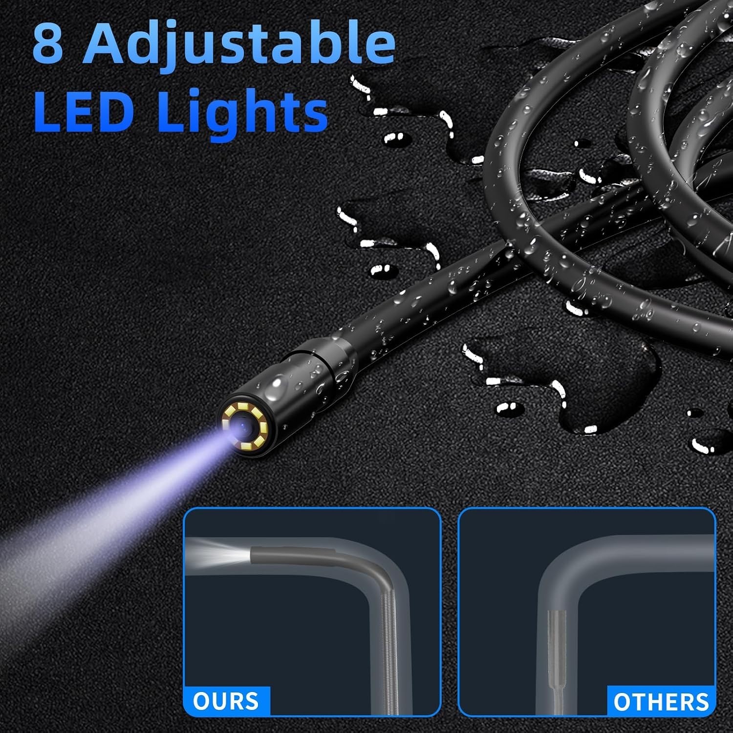 Advanced Endoscope Camera with 180° Rotation, Ideal for Mechanics & Home Repairs
