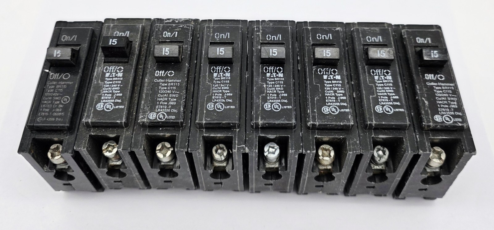 Eaton Cutler Hammer BR115 15A & BR120 20A Type BR Breakers Lot 9