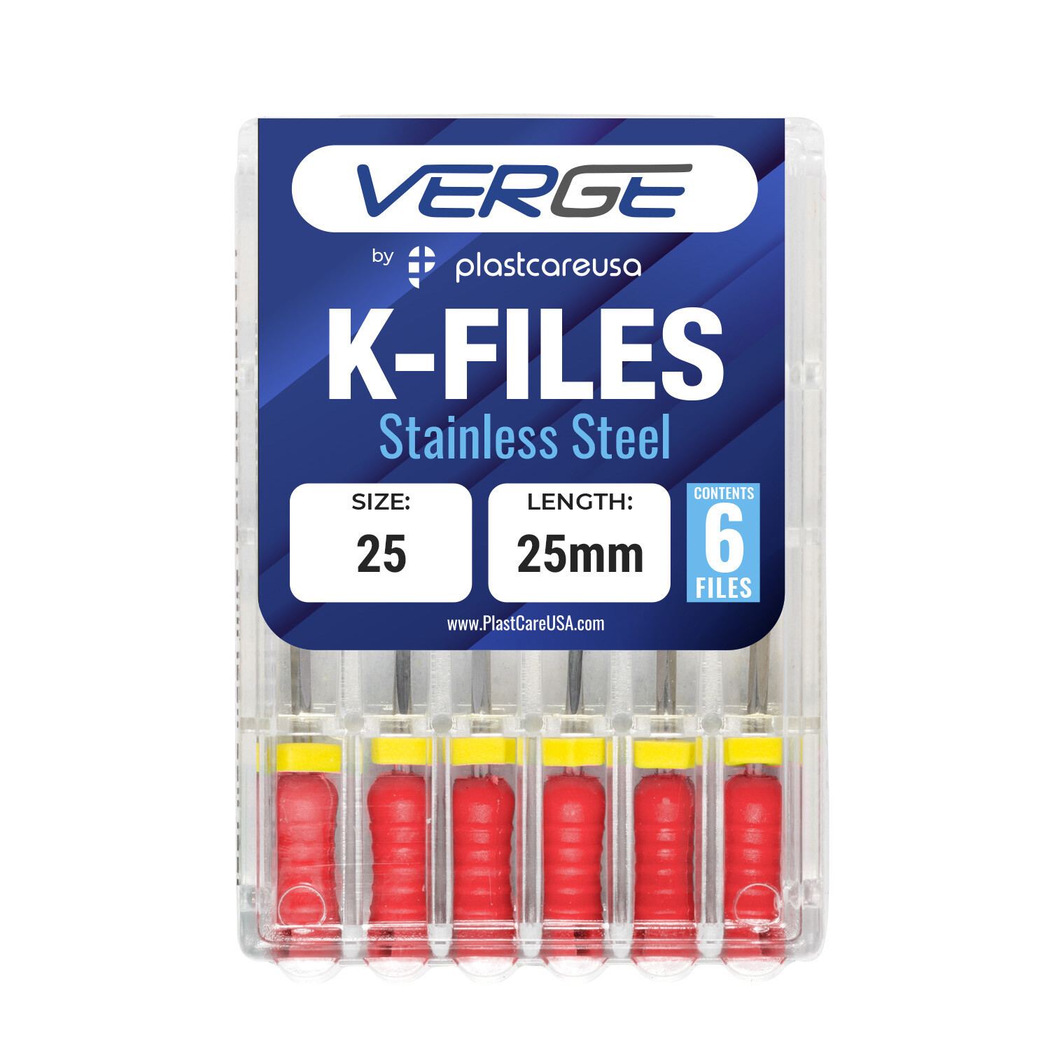 Size 25 25mm Endo K-Files, Endodontic Dental K Files (Premium Stainless Steel)