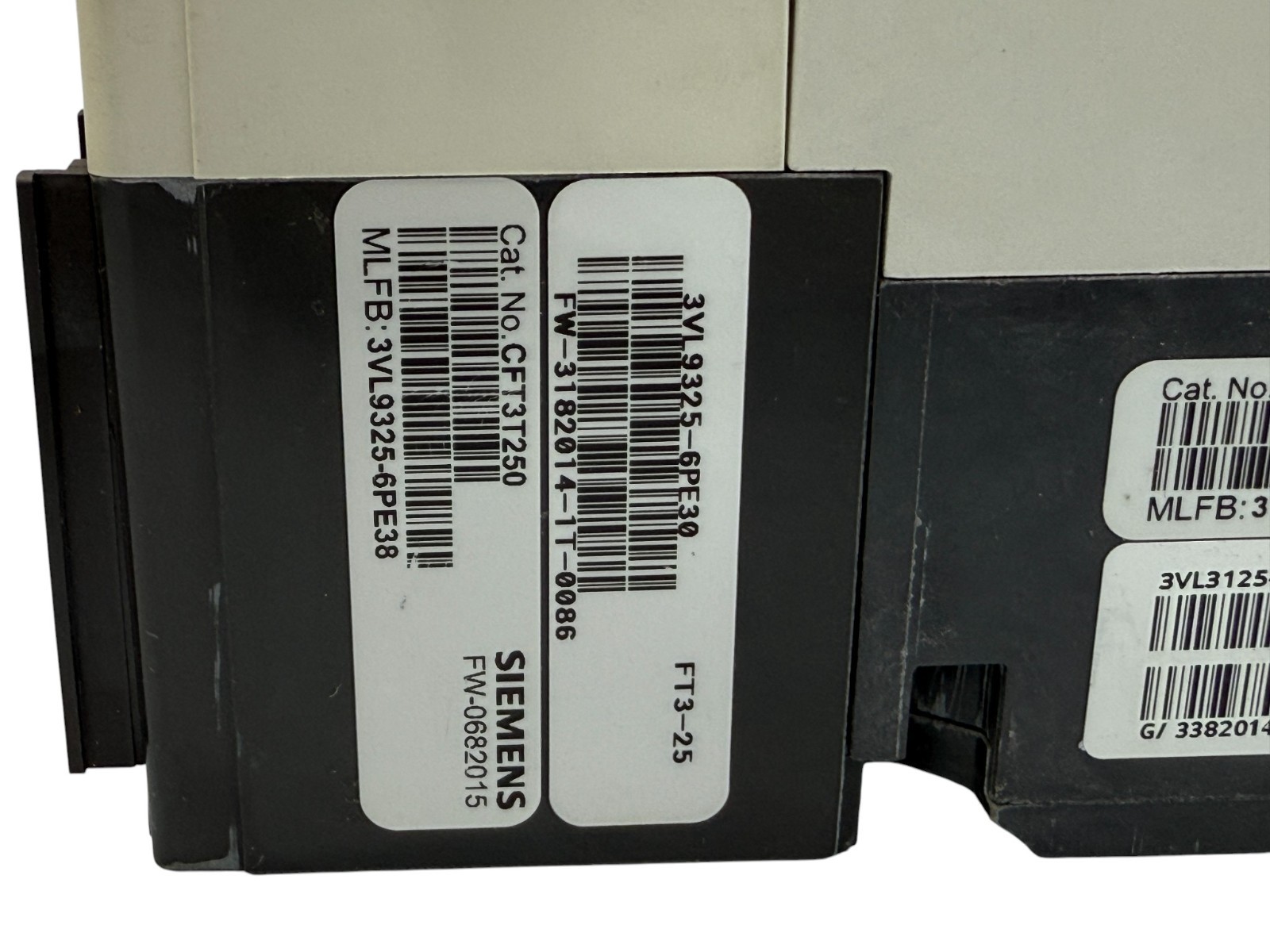 SIEMENS NFG3F250 CFT3T250 TRIP UNIT 250A 3-PHASE 3-POLE 600V 35KA BOLT-ON NEW