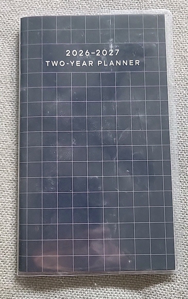 2026-2027 Two Year Pocket Planner In Plastic Cover New Flowers, Psalms Cats etc.