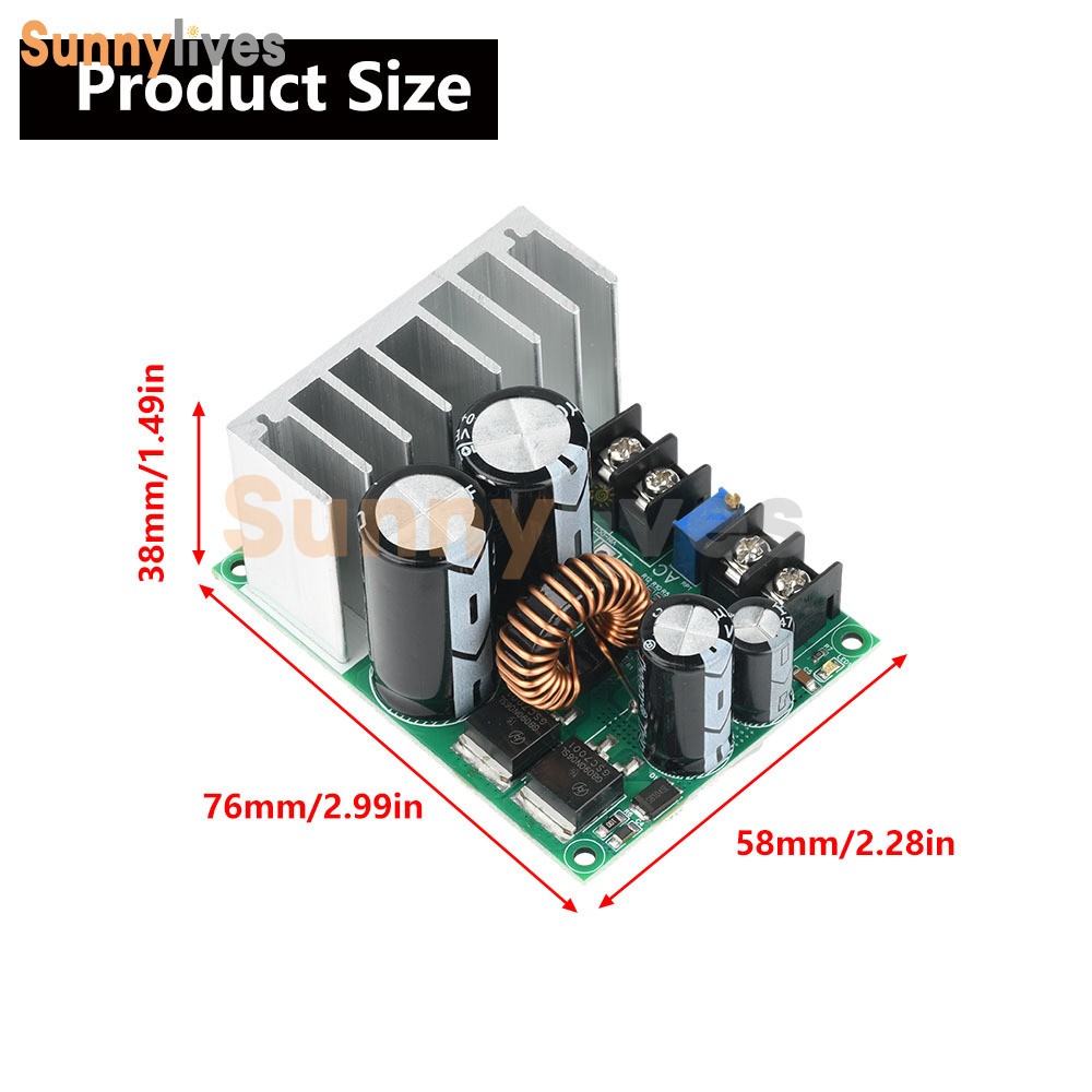 AC 5-25V/DC 8-38V To DC 3.3-32V Buck Power Module Adjustable Voltage Regulator