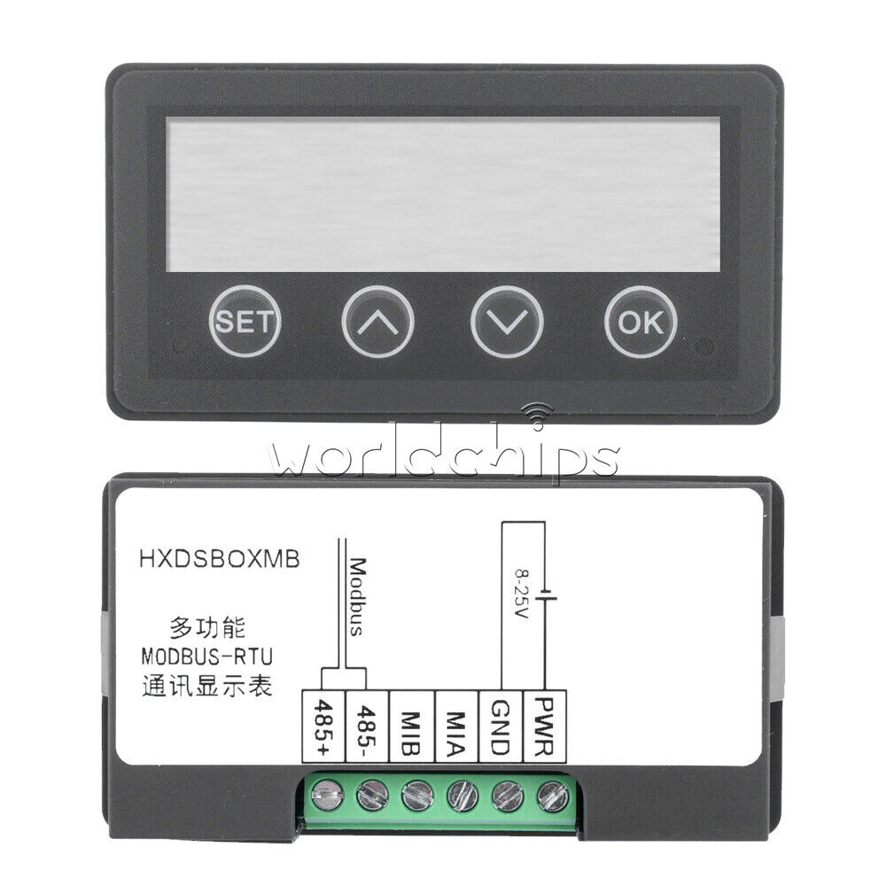 MODBUS-RTU Communication Display Meter RS485 Master-Slave-Monitored DC 8-25V New